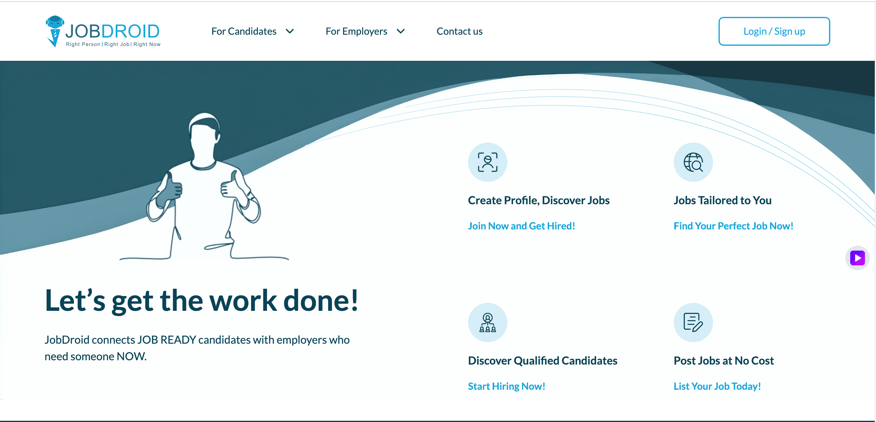 Jobdroid dashboard